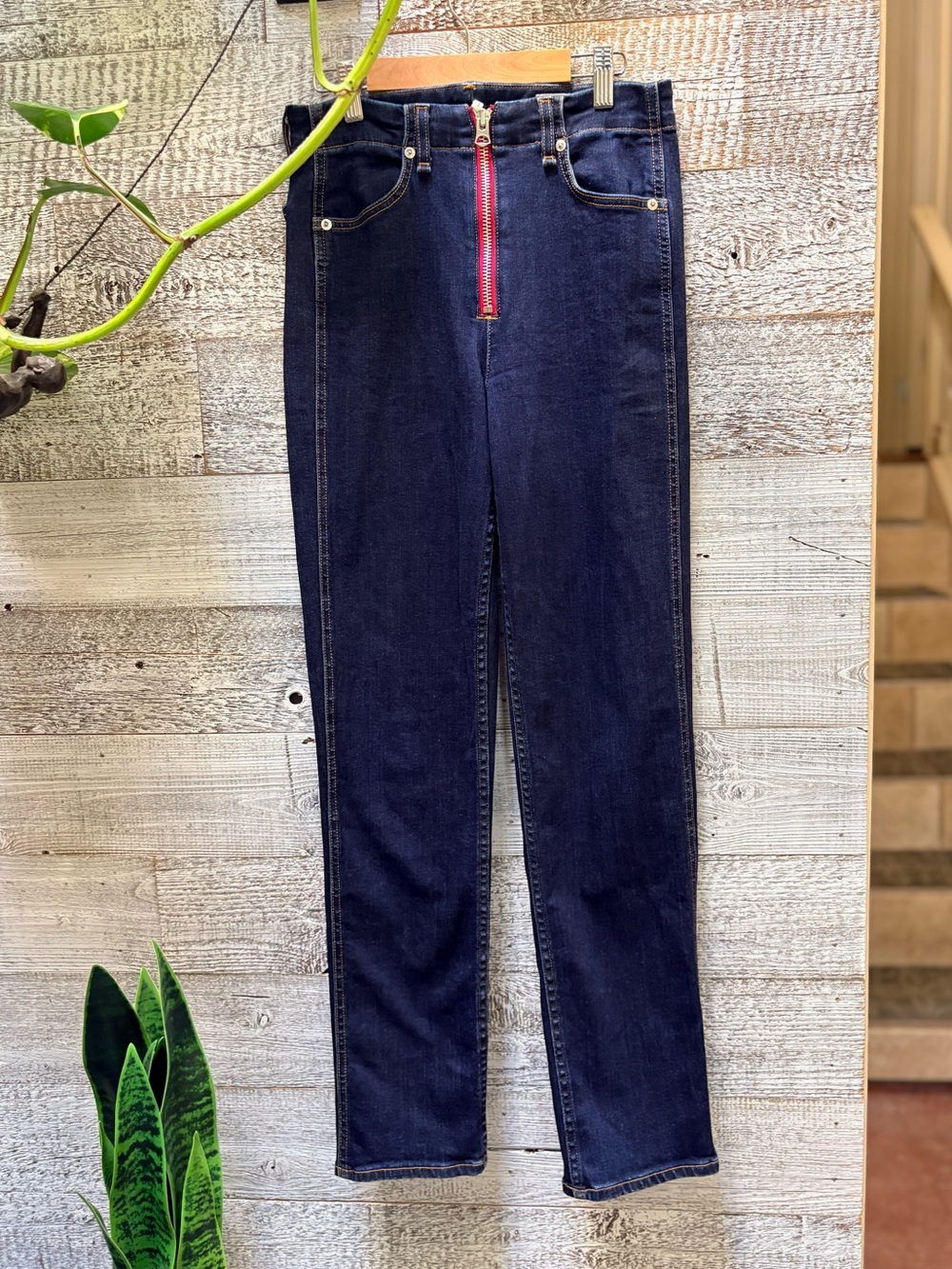 rag & bone | "Nina" Cigarette Dark Wash Tapered High-Rise Jeans - Women's 23x29